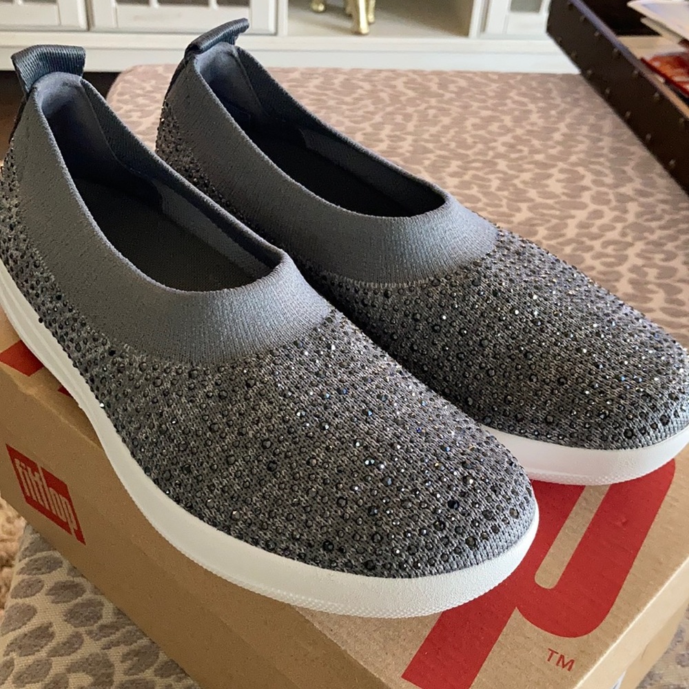 MAKE ME AN OFFER!!! NEW Fitflop Uberknit Crystal Ballet Flats